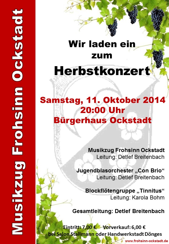 Plakat Herbstkonzert 2014